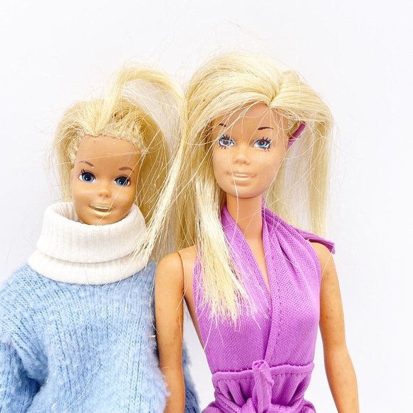 Barbie Vintage 1966 Dolls Lot Of 2 Blonde Hair Damage And Flaws Twist Turn Waist - Picture 7 of 16